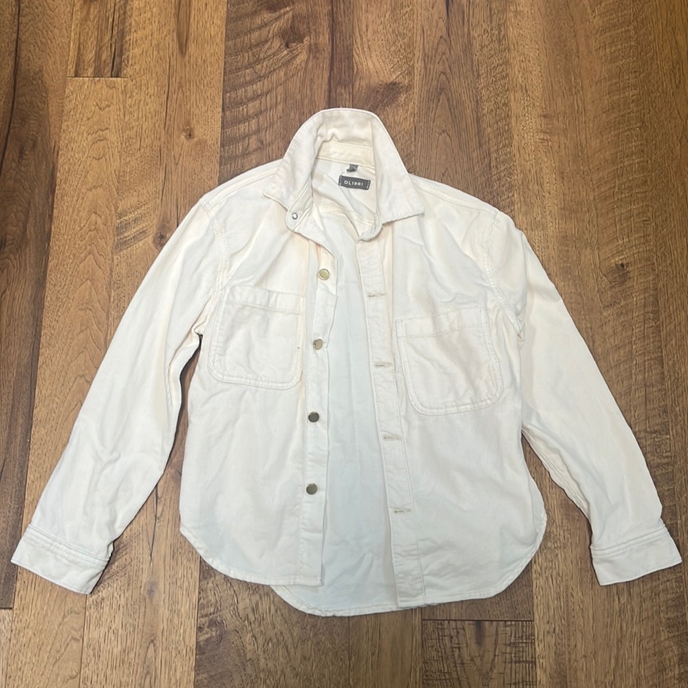 DL1961 Woman’s Cream Corduroy Zika Shirt Size XS